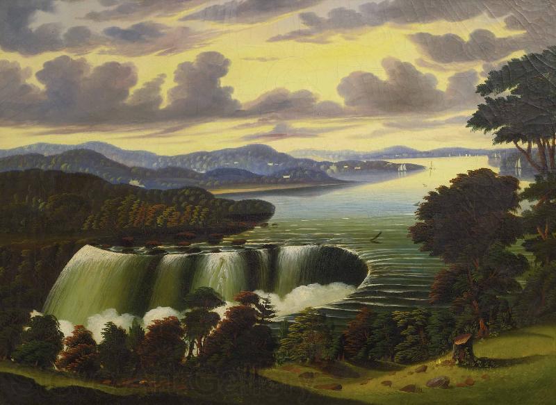 Thomas Chambers Niagara Falls viewed from Goat Island Norge oil painting art